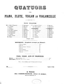Partition de piano, quatuor No.13, Motifs de  I Capuleti e i Montecchi 