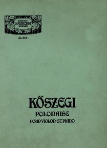Partition couverture couleur, Polonaise, D Major, Kőszegi, Alexander