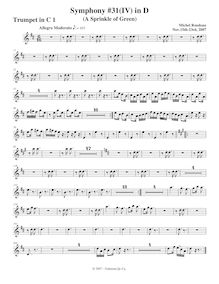 Partition trompette 1, Symphony No.31, D major, Rondeau, Michel par Michel Rondeau