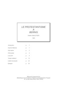 Le protestantisme à Bernis - LE PROTESTANTISME