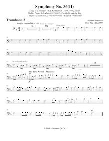 Partition Trombone 2, Symphony No.36  Christmas Symphony , F major par Michel Rondeau