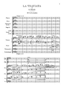 Partition Prelude & Act I, La traviata, The Fallen Woman, Verdi, Giuseppe