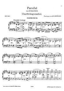 Partition Harmonium , partie, Parsifal, Wagner, Richard par Richard Wagner