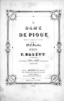 Partition Preliminaries, Act I, La dame de pique, Opéra-comique en trois actes