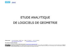 Etude analytique de 8 logiciels de géométrie