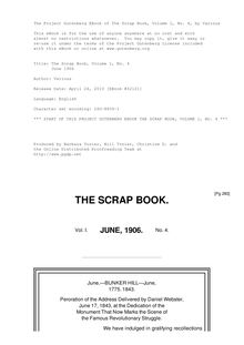 The Scrap Book, Volume 1, No. 4 - June 1906