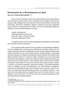 Intervención de la Vicepresidencia de Jaén