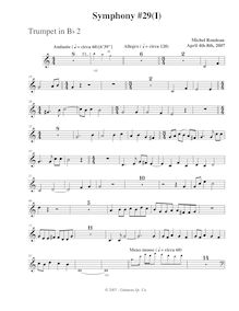 Partition trompette 2, Symphony No.29, B♭ major, Rondeau, Michel