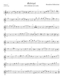 Partition ténor viole de gambe 2, octave aigu clef, Madrigali a 5 voci, Libro 6 par Benedetto Pallavicino