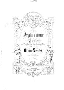Partition Orchestral score, Perpetuum mobile, Nováček, Ottokar