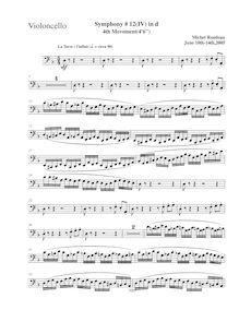 Partition violoncelles, Symphony No.12  pour Alchemist , D minor par Michel Rondeau