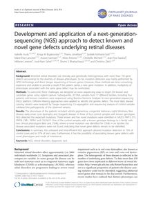 Development and application of a next-generation-sequencing (NGS) approach to detect known and novel gene defects underlying retinal diseases