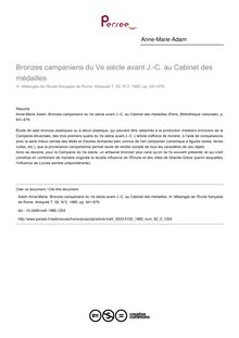 Bronzes campaniens du Ve siècle avant J.-C. au Cabinet des médailles - article ; n°2 ; vol.92, pg 641-679