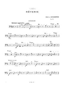 Partition Basses, Rêverie, Op.55, Boisdeffre, René de