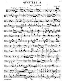 Partition viole de gambe, corde quatuors, Op.33, Haydn, Joseph