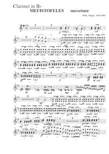 Partition clarinette 1/2 (B?, Mefistofeles Ouverture, Mefisto- ouverture