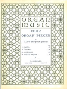 Partition , L’heure Exquise, 4 orgue pièces, Jepson, Harry Benjamin