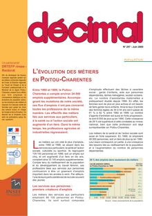 L évolution des métiers en Poitou-Charentes
