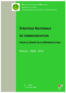 Stratégie nationale de communication en IEC/SR
