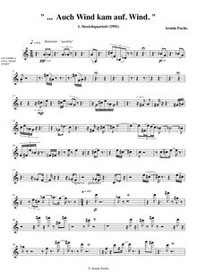 Partition Violine 1, Streichquartett #1, Fuchs, Armin