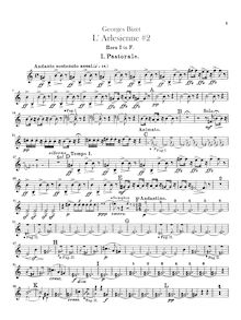 Partition cor 1, 2, 3, 4 (F), L Arlésienne  No.2, Bizet, Georges
