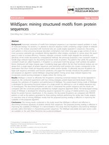 WildSpan: mining structured motifs from protein sequences