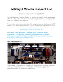 Dealhack Military Veteran Discount Guide