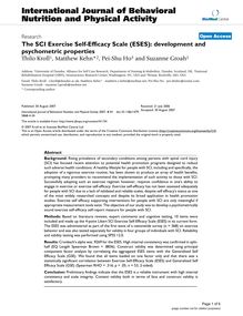 The SCI Exercise Self-Efficacy Scale (ESES): development and psychometric properties
