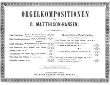 Partition complète, 3 Tonstücke, Op.27, Matthison-Hansen, Gottfred