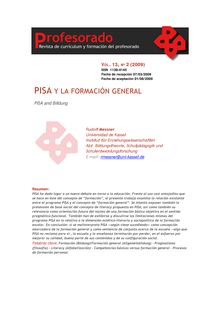 PISA y la formación general.(PISA and Bildung)