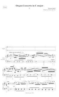 Partition Orchestral reduction pour piano avec solo , partie written petit, orgue Concerto en C major