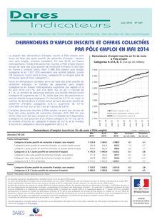 Demandeurs d’emploi inscrits et offres collectées par Pôle emploi en mai 2014