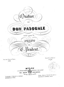 Partition complète, Variations on pour quatuor from Donizetti s Don Pasquale, Op.13