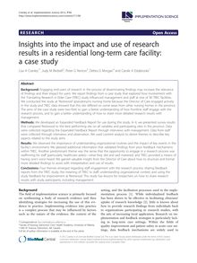 Insights into the impact and use of research results in a residential long-term care facility: a case study