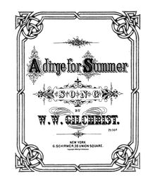 Partition complète, A Dirge pour Summer, Schleifer 272, Gilchrist, William Wallace