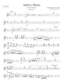 Partition flûte 1/2, Agitato et Allegro, E minor, Tchaikovsky, Pyotr