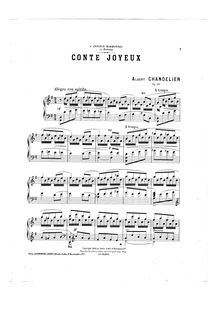Partition complète, Conte Joyeux, Op.22, G major, Chandelier, Albert