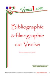 Bibliographie & filmographie sur Venise
