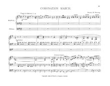 Partition complète, Coronation March, G major, Wareing, Herbert Walter