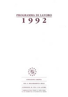 Programma di lavoro 1992