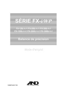 Notice Balance A&D  FX-120iWP