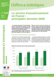 Le service d assainissement en France : principales données 2008. : 2008