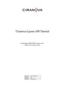 Ciranova Layout API Tutorial
