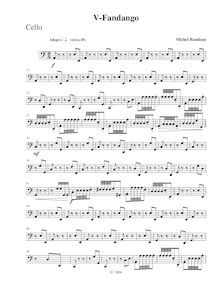 Partition violoncelle,  No.2 en A minor, A minor, Rondeau, Michel par Michel Rondeau
