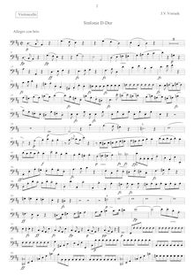Partition violoncelles, Symphony en D Major, Op.24, Sinfonia Re Maggiore