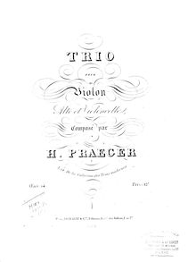 Partition violon, corde Trio, E♭ major, Praeger, Heinrich Aloys