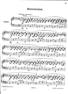 Partition complète, Dornroeschen, G♭ major, Bendel, Franz