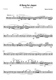 Partition Trombone, A Song pour Japan, Verhelst, Steven