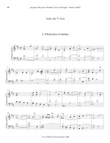 Partition , Plein Jeu Continu, Oeuvres complètes d orgue, Boyvin, Jacques