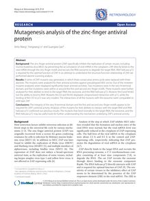 Mutagenesis analysis of the zinc-finger antiviral protein